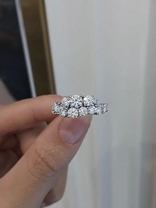 Anello fascia di brillanti 18 kt