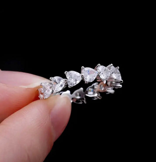Eternity cuore arg925 0.5 ct cad