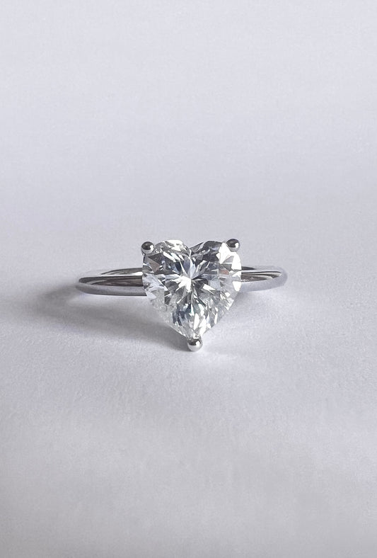 Solitario Cuore 2 ct 18 kt