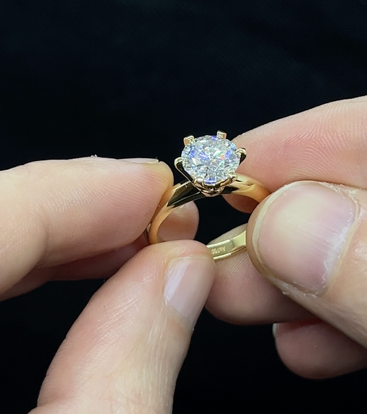 Solitario Tiffany 2 ct 18 kt