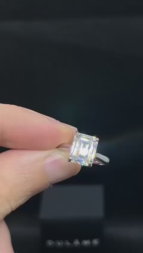 Solitario smeraldo classico 4 ct