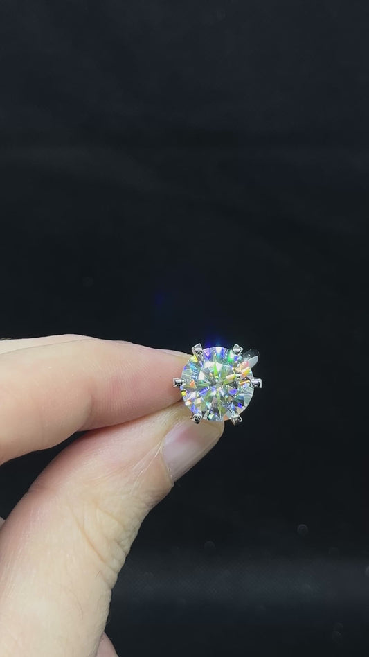 Solitario 6 ct Brillante oro bianco 18 ct