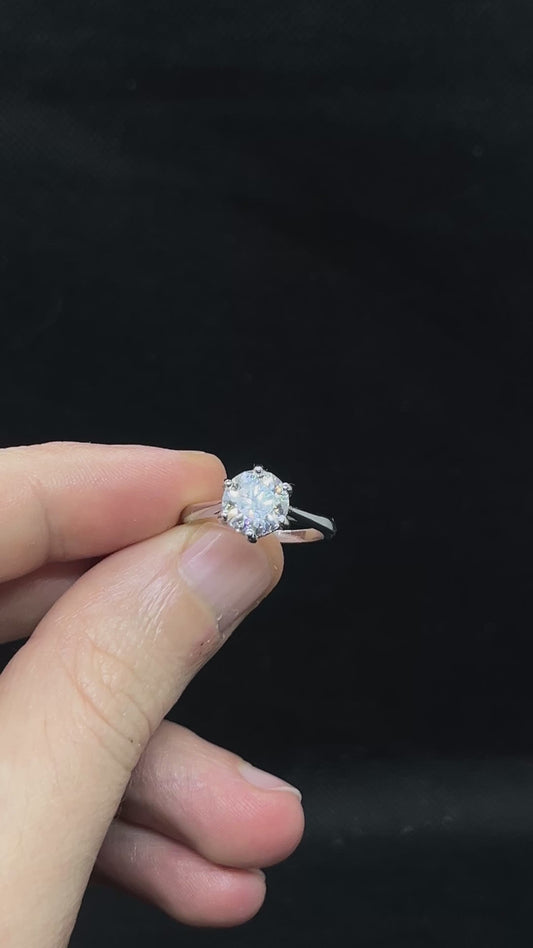 Solitario Classico seconda Variante Oro Bianco 18 ct